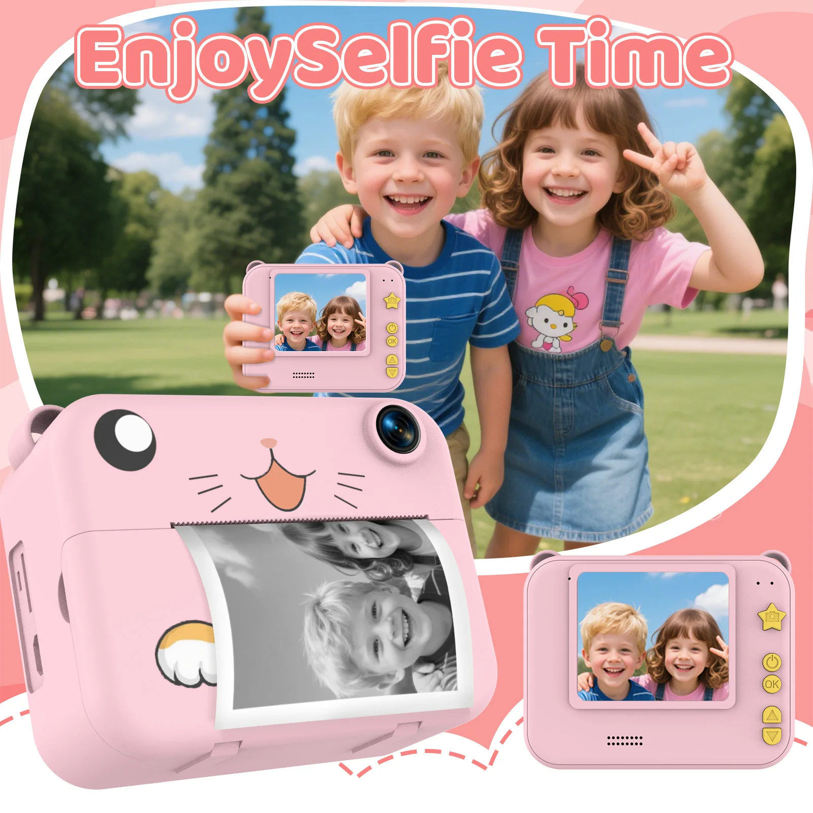 Best Kids Education Videos - Câmera digital infantil, câmera com impressão