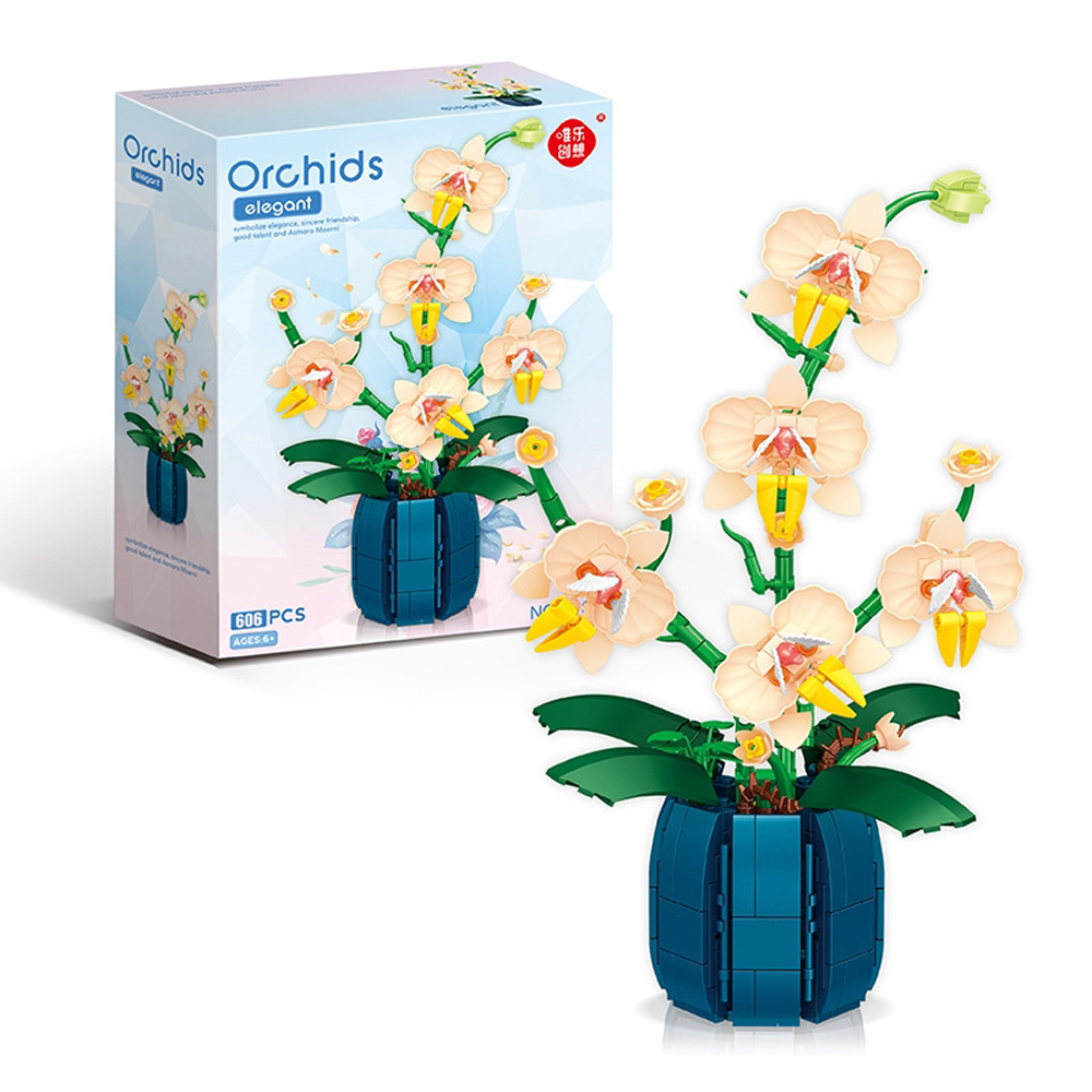 Orchid Kids Education - Orquídea em vaso Bouquet Building Block