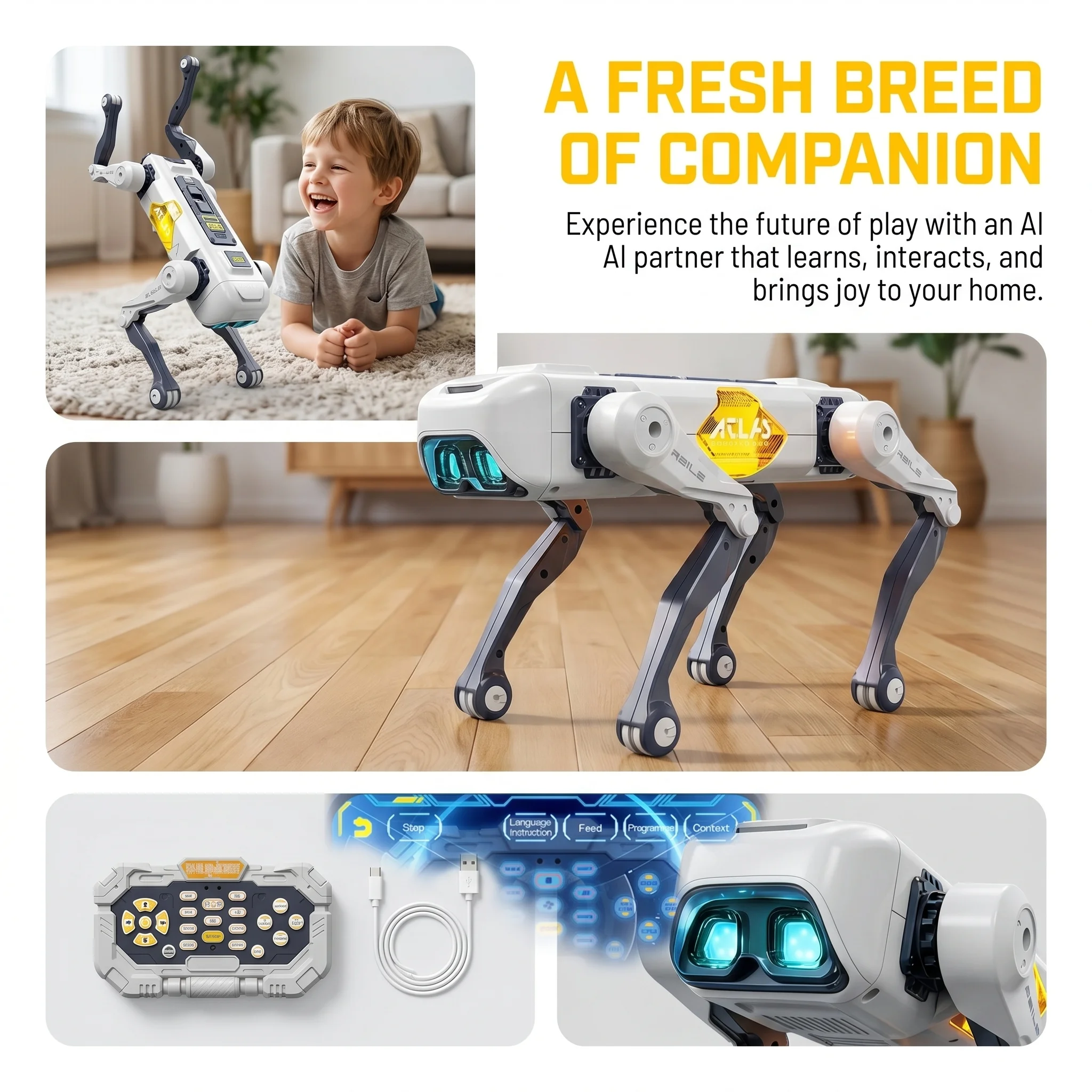 Cão Robô Inteligente com IA, C - Kids Educational Game avaliação e preço